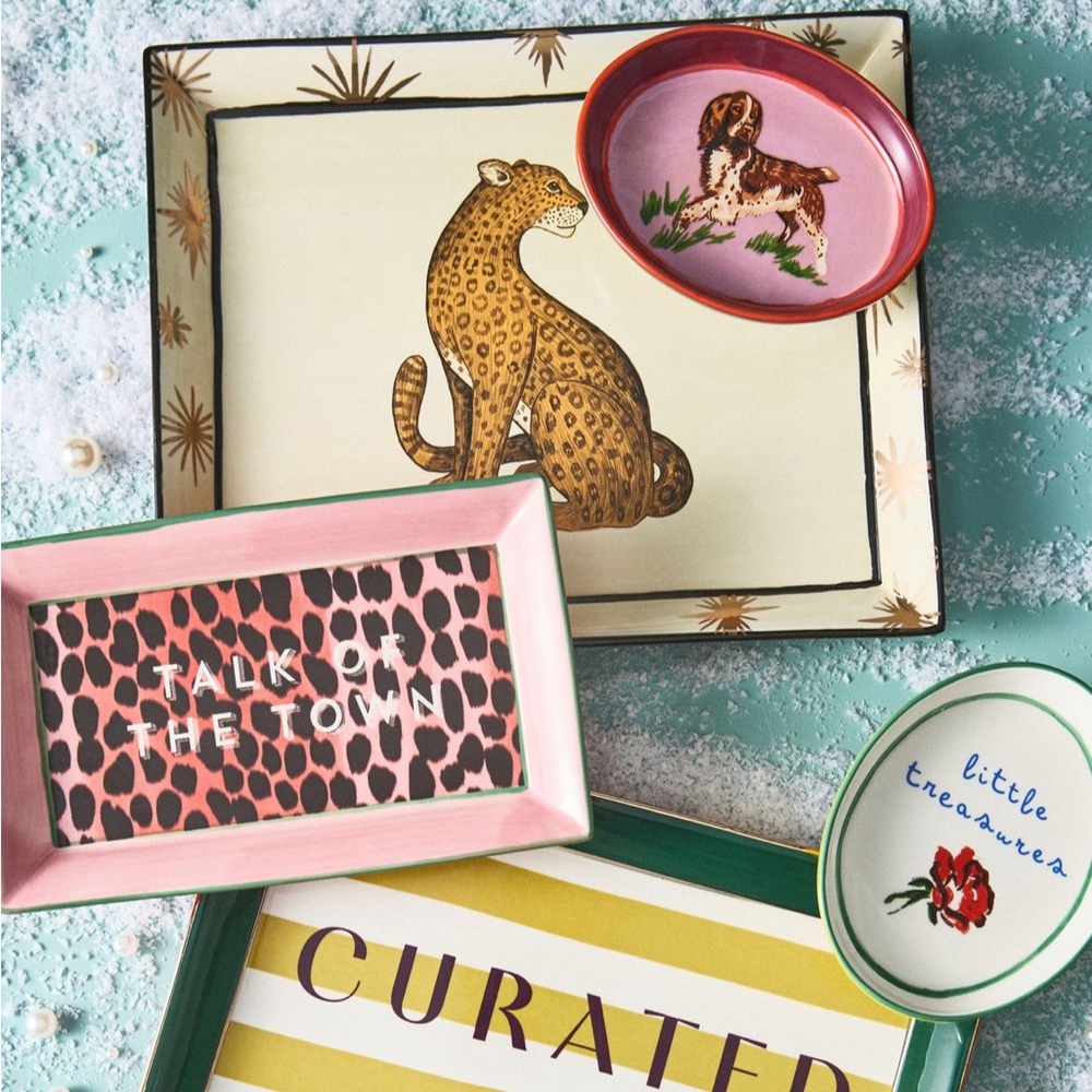 Penny Vanity Trinket Tray in Leopard